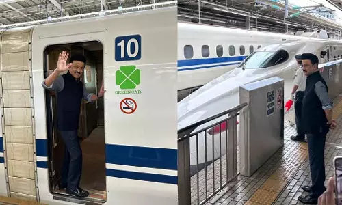 Tamil Nadu CM MK Stalin takes bullet train ride in Japan