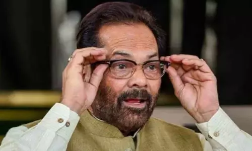 Jinnah spirit enters rahul gandhi body when he is abroad BJP leader Mukhtar Abbas Naqvi