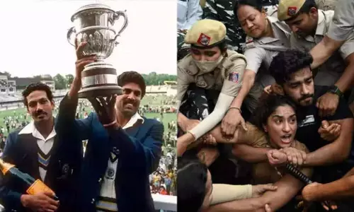 1983 World Cup Cricket Champions Support Wrestlers 1983 World Cup Cricket Champions Support Wrestlers
