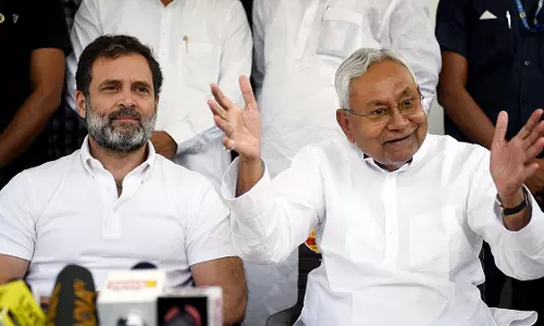 Nitish Kumar and Congress leader Rahul Gandhi Nitish Kumar and Congress leader Rahul Gandhi