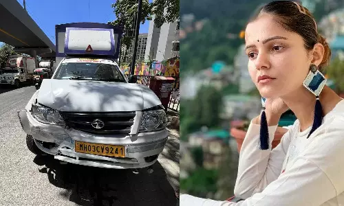 Television actress Rubina Dilaik met with a car accident in Mumbai, Television actress Rubina Dilaik car accident, Rubina Dilaik accident