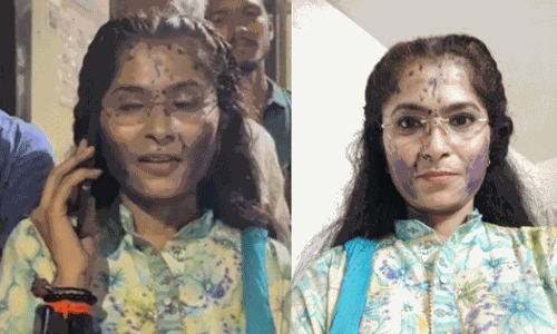 Shiv sena Ayodhya poul maharashtra  ink thrown   ശിവസേന അയോധ്യ പോൾ മഹാരാഷ്ട്ര മഷി എറിഞ്ഞു