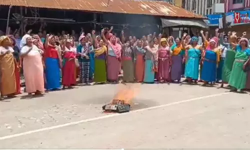 protest against modi manipur
