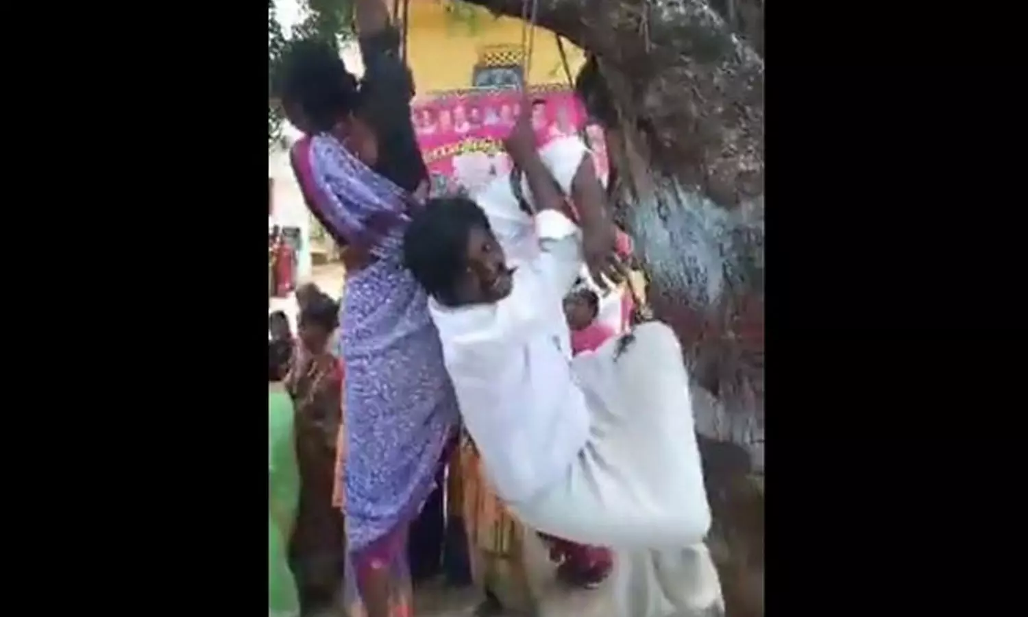 Telangana Couple Tortured, Tied To Tree alleged Black Magic Telangana Couple Tortured, Tied To Tree alleged Black Magic