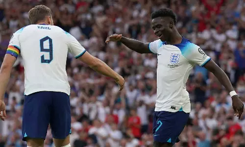 സാക്കയ്ക്ക് ഹാട്രിക്, രണ്ടടിച്ച് കെയ്ന്‍; നോർത്ത് മാസിഡോണിയയെ ഏഴിൽ മുക്കി ഇംഗ്ലണ്ട്