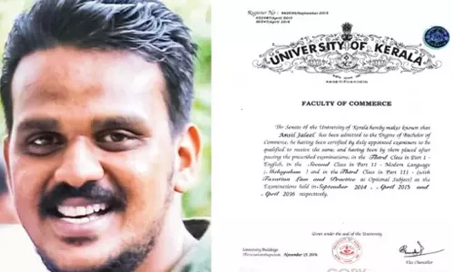 വ്യാജബിരുദ സർട്ടിഫിക്കറ്റ്; കെ.എസ്.യു നേതാവിനെതിരെ പോലീസ് അന്വേഷണം തുടങ്ങി