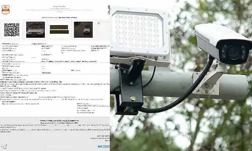 AI Camera fine for kseb vehicle