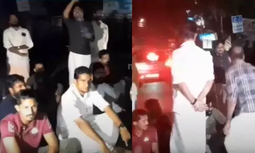 k vidya arrest, protest k vidya arrest, protest