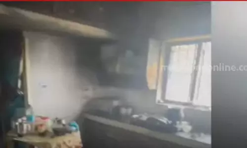 Cooking gas leak causes fire: The kitchen of a house was destroyed in Thrissur