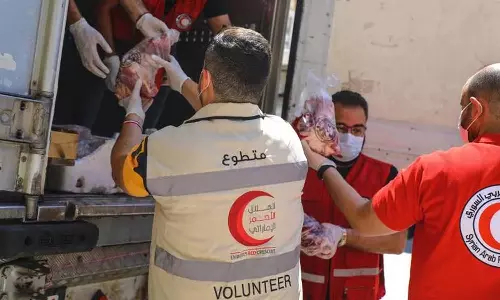 യു എ ഇയിലെ ബലിമാംസം സിറിയയിലെ ഭൂകമ്പ ബാധിതർക്ക്; ഒരു ലക്ഷത്തോളം പേർക്ക്  ഇറച്ചി എത്തിക്കും