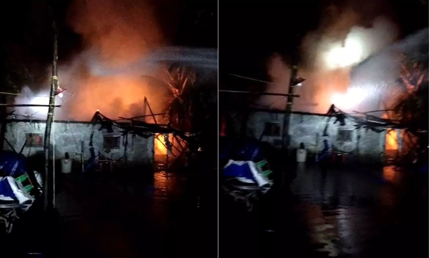Thrissur Perinjanat house burnt down,latest malayalam news,തൃശൂർ പെരിഞ്ഞനത്ത് വീട് കത്തിനശിച്ചു