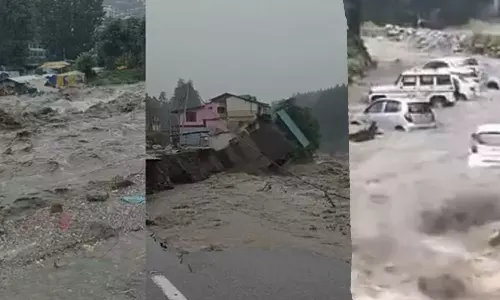 heavy rains,Sudden Surge Sweeps Away Cars In Himachal Tourist Spot,Rain fury continues in north India,ഉത്തരേന്ത്യയില്‍ കനത്തമഴ,ഹിമാചലില്‍ മിന്നല്‍ പ്രളയം,