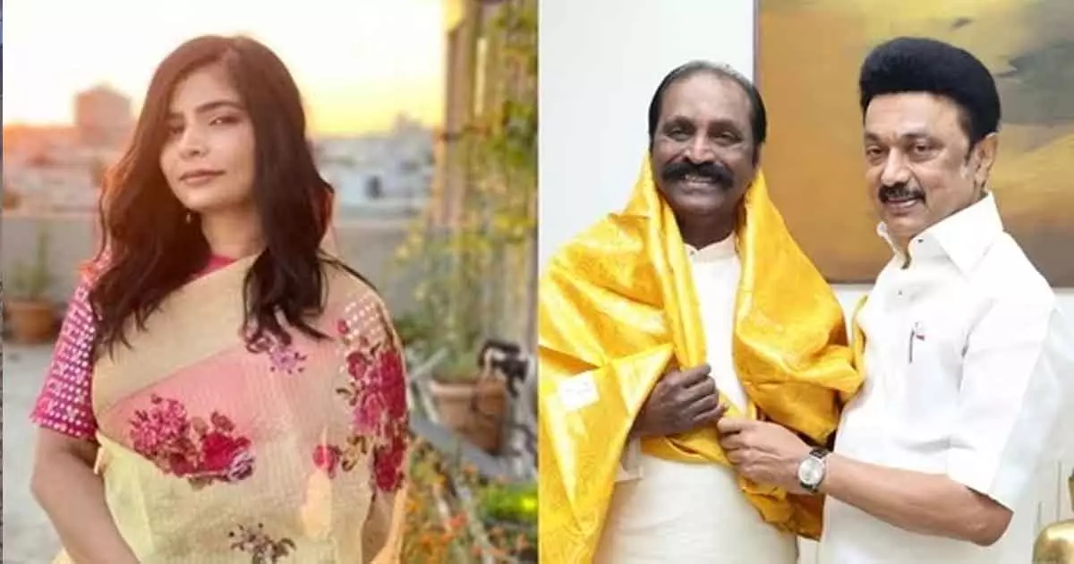 Chinmayi Sripada reacts as CM Stalin visits Vairamuthu at home on his birthday