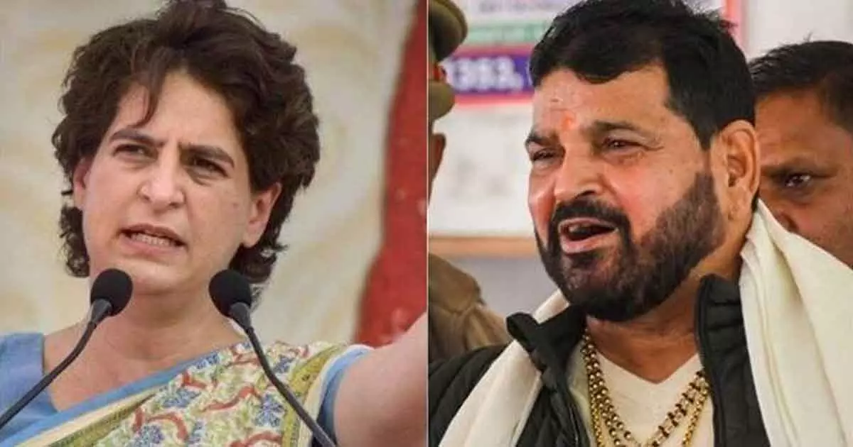 Brij Bhushan dares Priyanka Gandhi Vadra to contest in loksabha poll against him