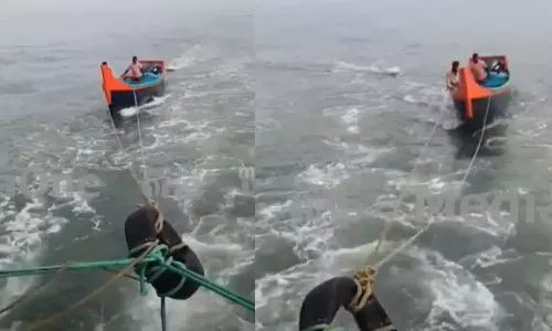 Fishermen stranded in the Kozhikode sea were rescued,Kozhikode,കോഴിക്കോട്ട് കടലിൽ കുടുങ്ങിയ മത്സ്യത്തൊഴിലാളികളെ രക്ഷപ്പെടുത്തി,