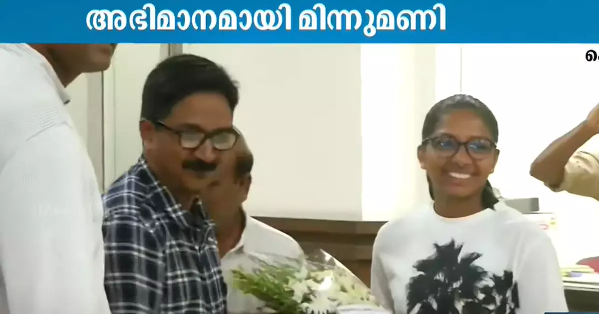Malayali player Minnumani, who was included in the Indian womens cricket team, has returned to Kerala