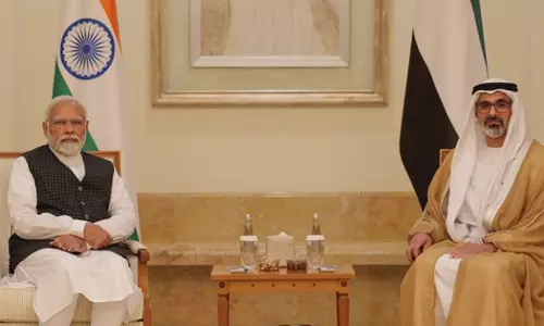 Prime Minister Narendra Modi arrived in UAE