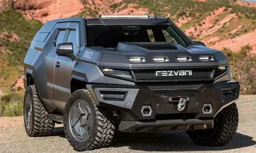 Whats up with the bomb?; This giant SUV beats military vehicles