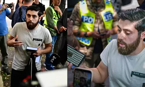 Sweden protester abandons burning Torah and Bible after permission from police, Sweden protester abandons burning Torah and Bible, Quran burning controversy, Ahmed A