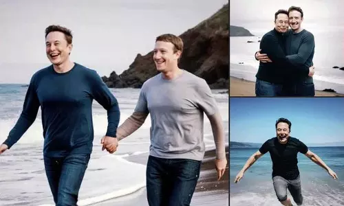 ബീച്ചിൽ ആഘോഷിച്ച് മസ്‌കും സക്കർബർഗും; വൈറലായി ചിത്രങ്ങൾ