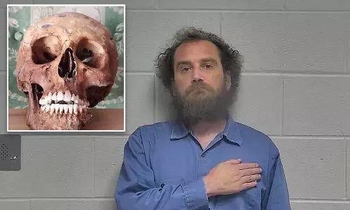 Man found with 40 human skulls and spinal cords