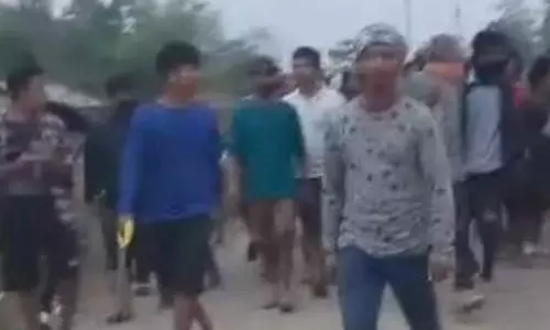 In Manipur, a video was taken of two Kuki women being naked on the road
