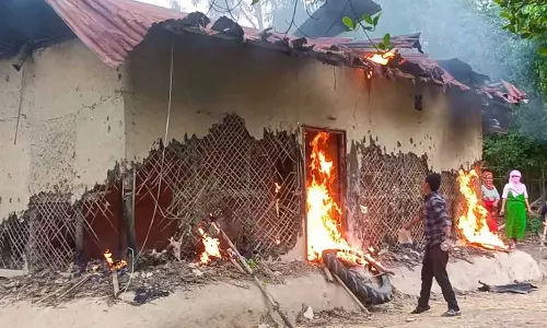 Manipur outrage: Agitated people burn down house of main accused