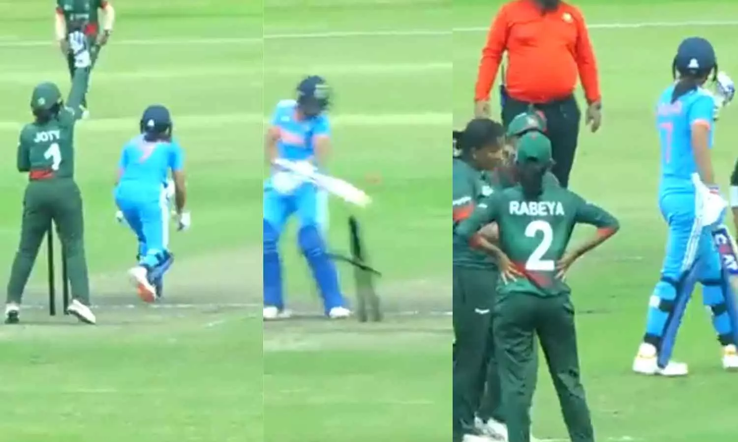 എന്ത് ഔട്ട്? സ്റ്റമ്പ് അടിച്ചു തകർത്ത് ഹർമൻപ്രീത് കൗർ, അമ്പയറോട് കയർത്ത് മടക്കം