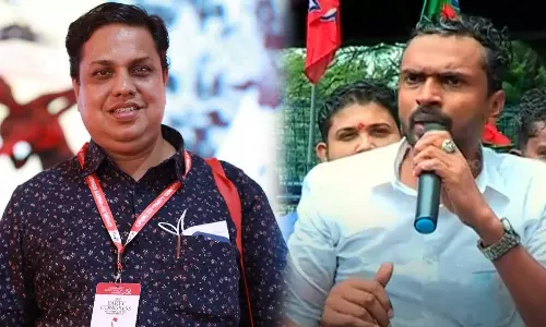 Yuva Morcha Kerala state general secretary K Ganesh threatens the Speaker AN Shamseer