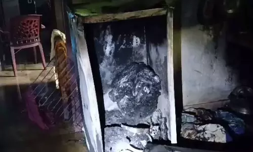 A fridge inside a house exploded in Pudharutthi, Vadakancherry