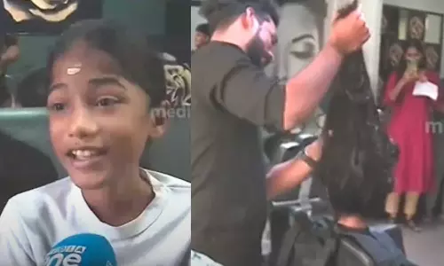 student suffering from muscular dystrophy gave haircuts to cancer patients,അർബുദബാധിതകർക്ക് മുടി മുറിച്ച് നൽകി മസ്‌കുലാർ ഡിസ്‌ട്രോഫി ബാധിതനായ വിദ്യാർഥി,latest malayalam news