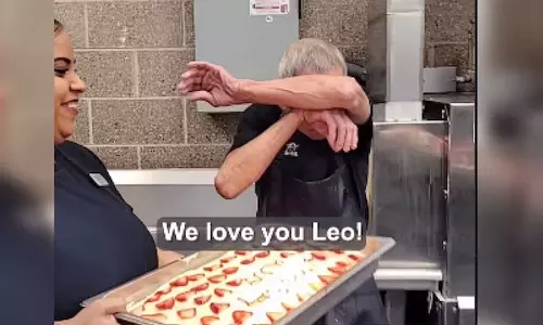 64year old breaks down in tears on his surprise birthday party