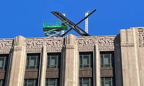 Company in crisis after installation of X logo at Twitter headquarters