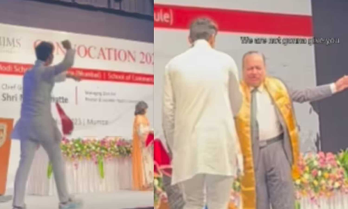 graduation ceremony, viral on social media,viral video,Student Dances To Convocation, Professor Refuses To Give Degree,ബിരുദദാന ചടങ്ങ്,ബിരുദദാനചടങ്ങില്‍ നൃത്തം, ഡിഗ്രി ബിരുദദാനം,വൈറല്‍ വീഡിയോ