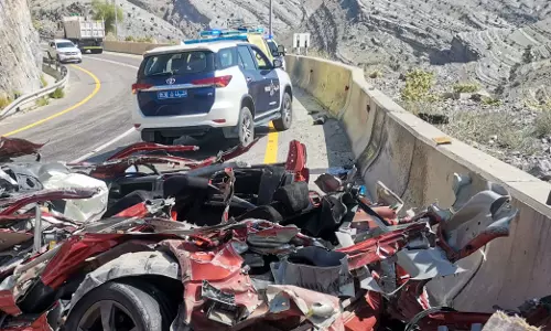 Vehicle collision in Oman