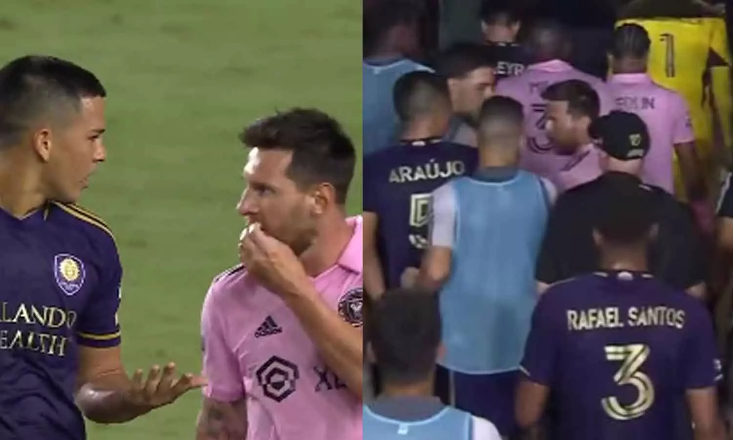 ഒർലാൻഡോ താരത്തിനോട് തർക്കിച്ച് മെസി, ഇടപെട്ട് റഫറി; വീഡിയോ കാണാം...