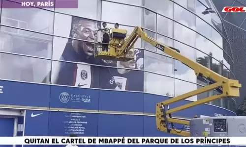 PSG remove Mbappes image from clubs home ground at Parc des Princes