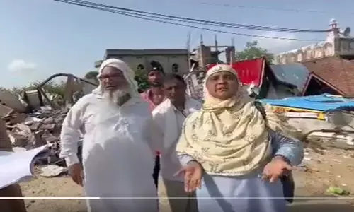 The shop of the family, which had given 2.6 acres of land to Medical College, was also demolished in Nuh The shop of the family, which had given 2.6 acres of land to Medical College, was also demolished in Nuh