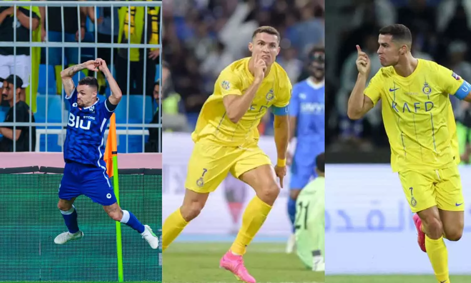 ഗോളിന് പിന്നാലെ ഹിലാൽ കളിക്കാരന്റെ സ്യൂ ആഘോഷം; തിരിച്ചടിച്ച് റൊണാൾഡോ, അതും രണ്ട് തവണ