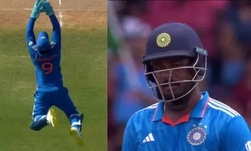 ചാടിപ്പിടിച്ച് സഞ്ജു; ബാറ്റിങിന് അവസരം കിട്ടിയില്ലേലും കീപ്പിങിൽ വേറെ ലെവൽ, എന്നാൽ അതുമാത്രം മതിയോ?