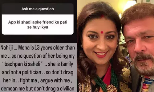Smriti Irani reacts to a netizen who asks her if she married to her friend
