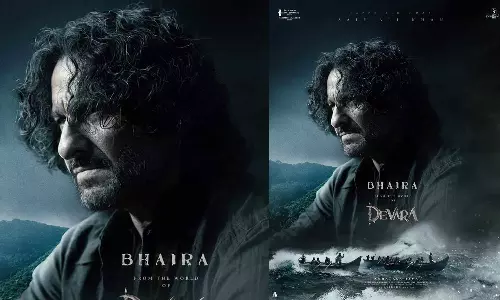 Saif Ali Khan,Junior NTR,Saif Ali Khan as Bhaira; Junior NTR released the character poster of Devara,character poster ,ഭൈരയായി സൈഫ് അലി ഖാന്‍,  ദേവരയിലെ ക്യാരക്റ്റര്‍ പോസ്റ്റര്‍,ജൂനിയര്‍ എന്‍ടിആര്‍ദേവര