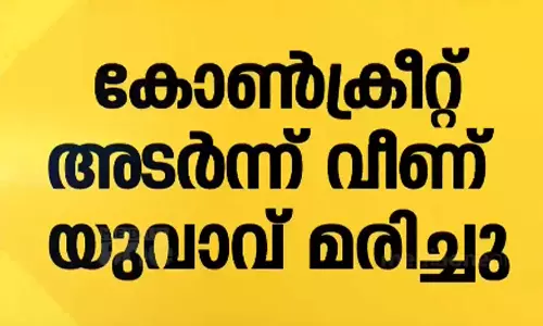 കോട്ടയത്ത് കെട്ടിടത്തിൻ്റെ കോൺക്രീറ്റ് അടർന്ന് വീണ് യുവാവിന് ദാരുണാന്ത്യം
