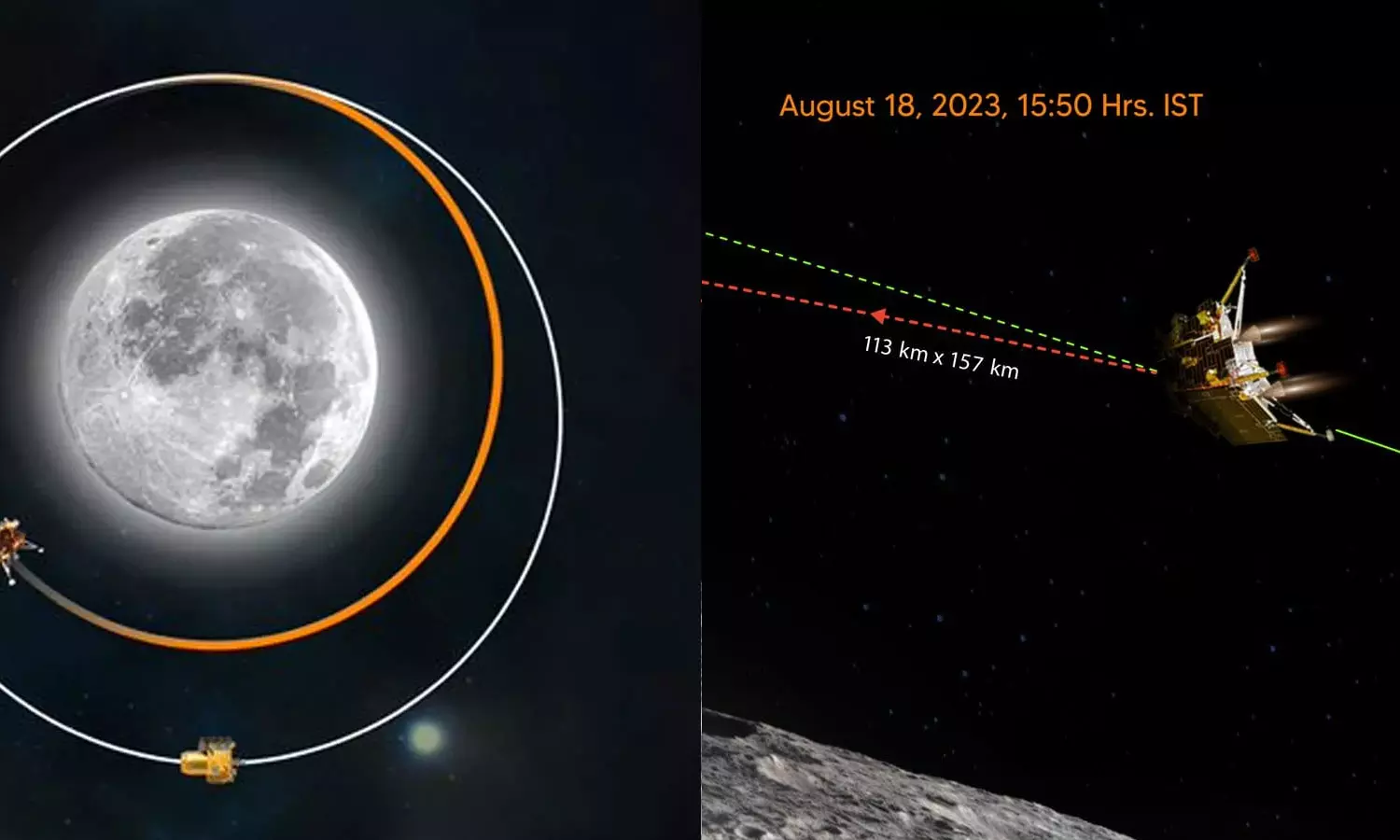 ചന്ദ്രനോട് അടുത്ത് ലാൻഡർ; ഡീബൂസ്റ്റിംഗ് ആദ്യഘട്ടം വിജയകരം ചന്ദ്രനോട് അടുത്ത് ലാൻഡർ; ഡീബൂസ്റ്റിംഗ് ആദ്യഘട്ടം വിജയകരം