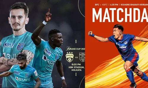 Indian Super Leagues South Indian powerhouses Kerala Blasters and Bengaluru FC face off in the Durant Cup today.