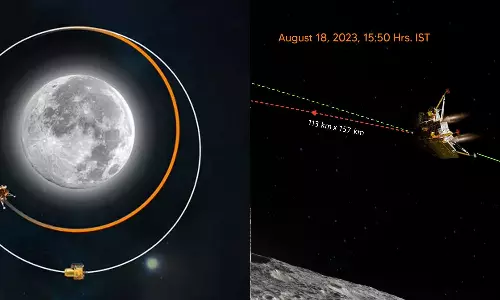 ചന്ദ്രനോട് അടുത്ത് ലാൻഡർ; ഡീബൂസ്റ്റിംഗ് ആദ്യഘട്ടം വിജയകരം
