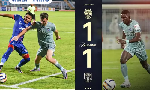 Durant Cup Bengaluru FC-Kerala Blasters Fc match first half tied