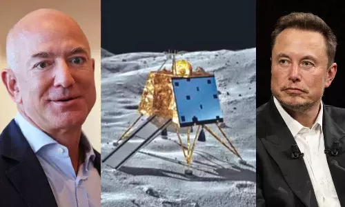 ചന്ദ്രയാൻ 3 ദൗത്യം: പ്രശംസിച്ച് ഇലോൺ മസ്‌ക്കും ജെഫ് ബെസോസും