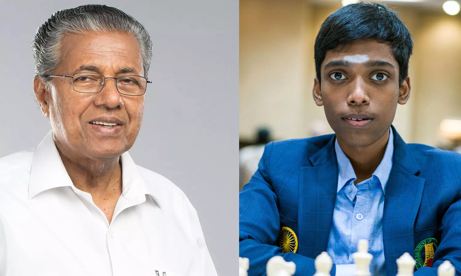 pinarayi vijayan and R. Praggnanandhaa