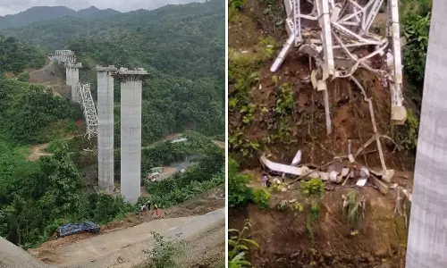 mizoram bridge collapse,18 workers killed as railway bridge collapses in Mizoram,മിസോറാം,റെയില്‍വെ പാലം തകര്‍ന്ന് മരണം, മിസോറാം അപകടം,